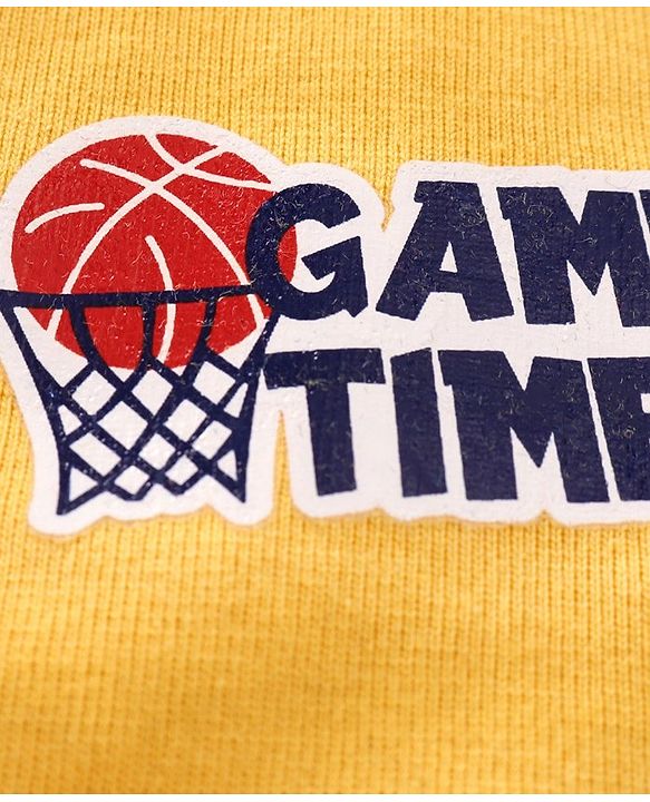 Babyhug Shorts Game Time Print - Yellow