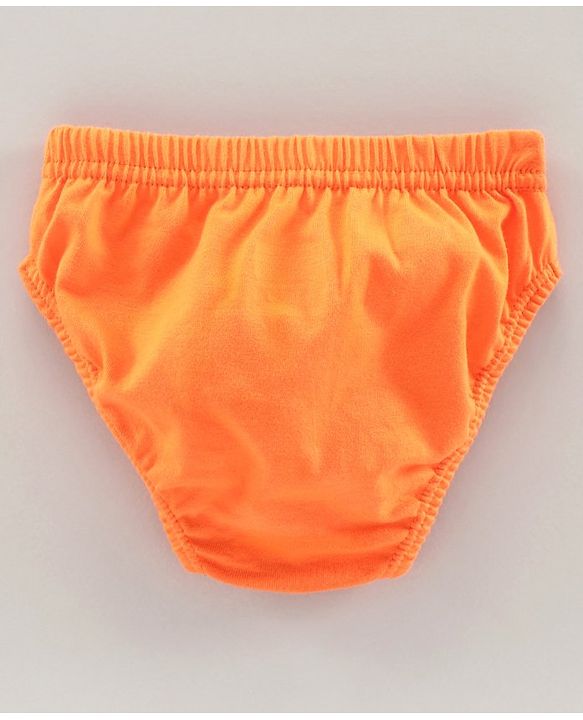Babyhug 100% Cotton Briefs Pack of 3 - Orange White