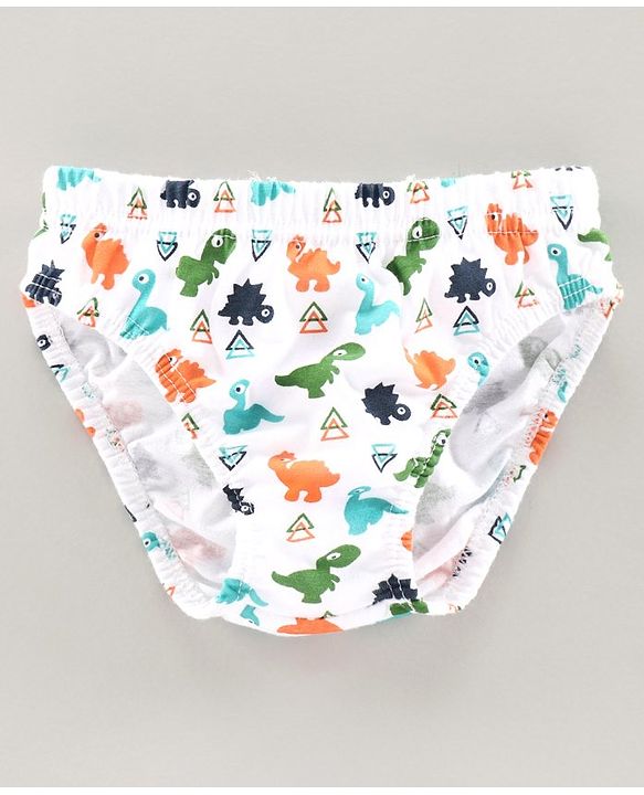 Babyhug 100% Cotton Briefs Pack of 3 - Orange White