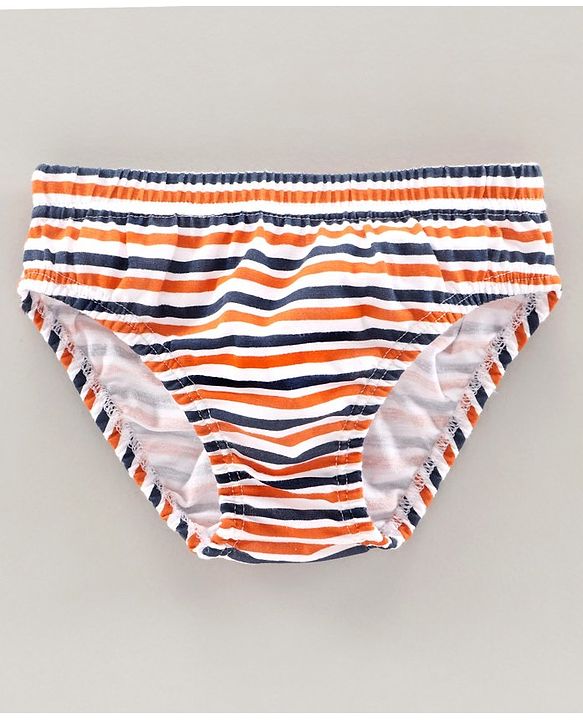Babyhug 100% Cotton Briefs Pack of 3 - Orange White