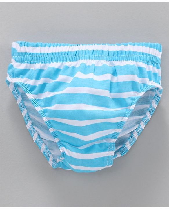 Babyhug Stripes & Vehicle Printed 100% Cotton Briefs Pack of 3 - Red Blue White