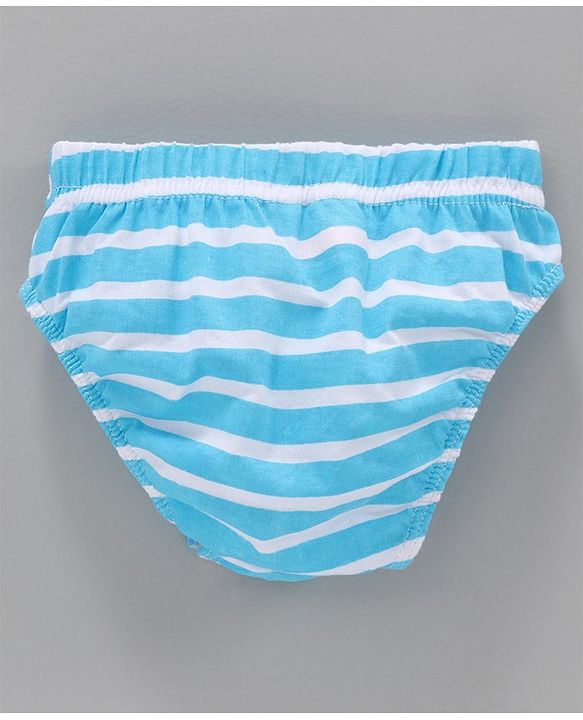 Babyhug Stripes & Vehicle Printed 100% Cotton Briefs Pack of 3 - Red Blue White