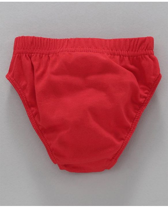 Babyhug Stripes & Vehicle Printed 100% Cotton Briefs Pack of 3 - Red Blue White