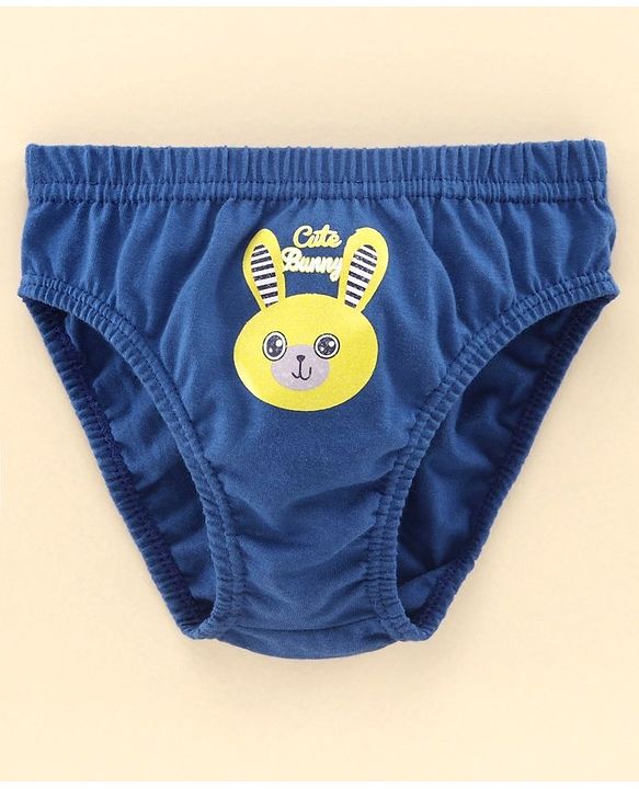 Babyhug 100% Cotton Briefs Pack of 3 - Blue Grey