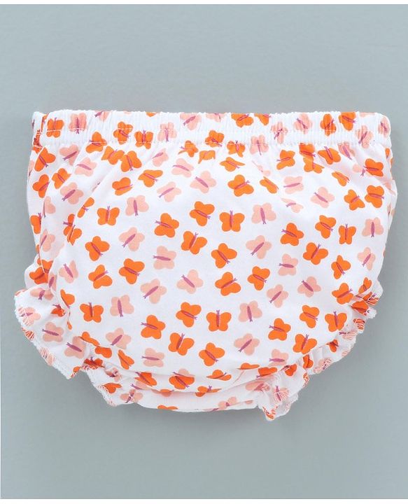 Babyhug 100% Cotton Bloomer Striped & Butterfly Print Pack of 3 - Pink