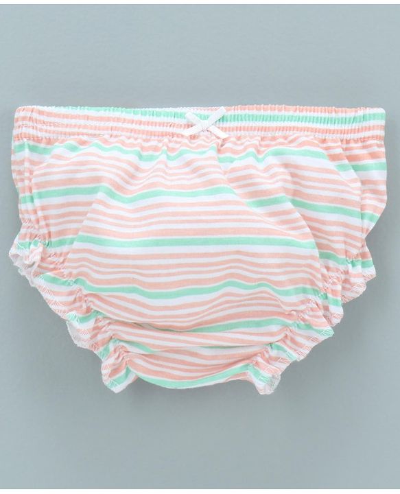 Babyhug 100% Cotton Bloomer Striped & Butterfly Print Pack of 3 - Pink