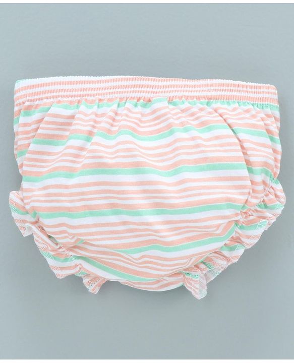 Babyhug 100% Cotton Bloomer Striped & Butterfly Print Pack of 3 - Pink