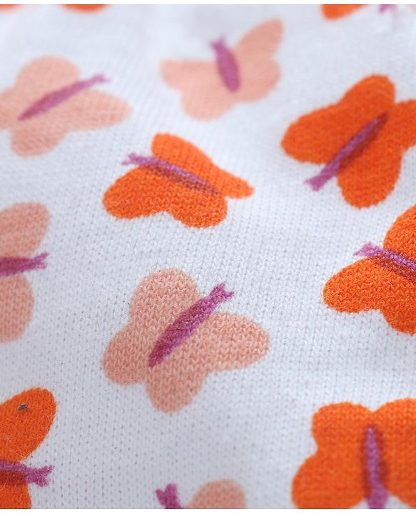 Babyhug 100% Cotton Bloomer Striped & Butterfly Print Pack of 3 - Pink
