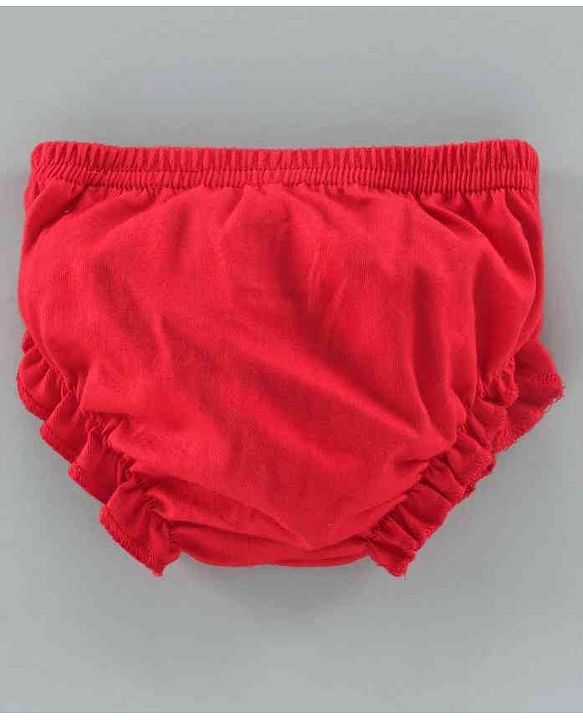 Babyhug 100% Cotton Bloomers Multiprint Pack of 3 - White Red