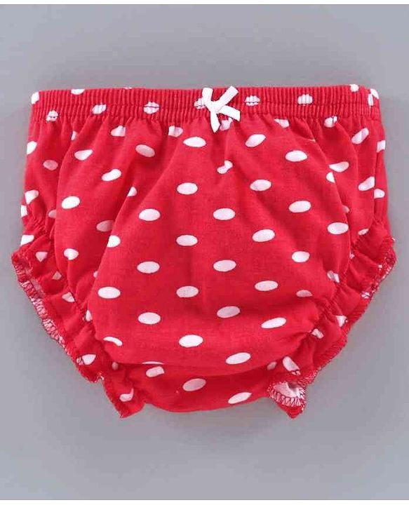 Babyhug 100% Cotton Bloomers Multiprint Pack of 3 - White Red