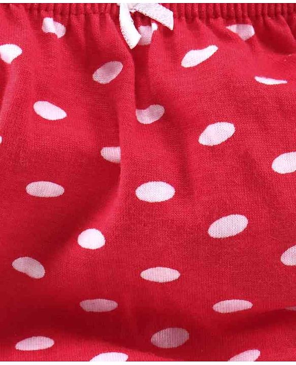 Babyhug 100% Cotton Bloomers Multiprint Pack of 3 - White Red