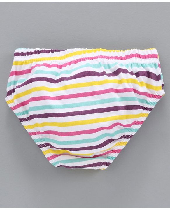 Babyhug 100% Cotton Brief Polka Dot Print Pack of 3 - White Blue