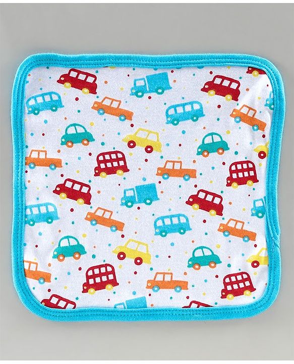 Babyhug 100% Cotton Double Layer Wash Cloth Pack of 3 - Yellow Orange Blue