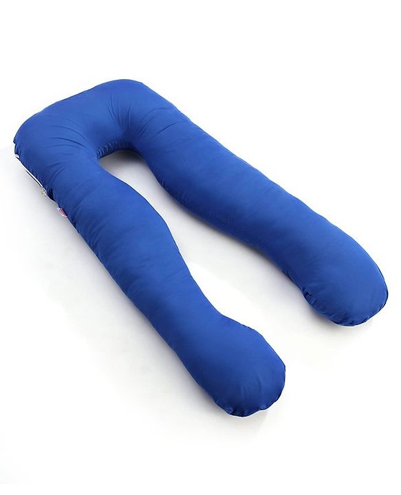 Babyhug Cotton U Shape Maternity Pillow - Royal Blue