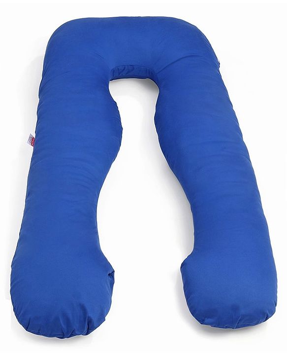 Babyhug Cotton U Shape Maternity Pillow - Royal Blue