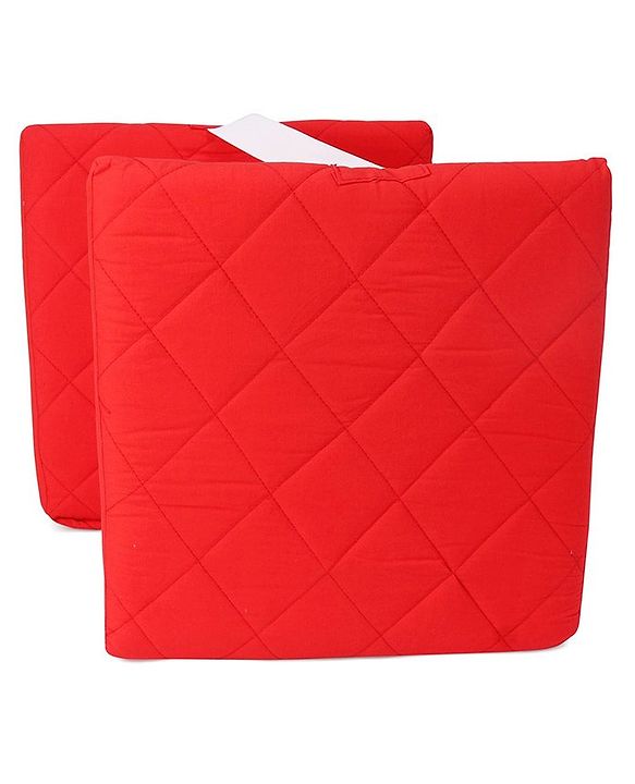 Babyhug Maternity Double Wedge Pillow With Quilted Cover - Red| Soft yet Firm| Breathable Fabric| Removable & Washable Outer Cover| Quilted Cotton Fabric| Sleep & Back Support| Relieves Back Pain| Ideal for Pregnant Women| Facilitates Peaceful Sleep