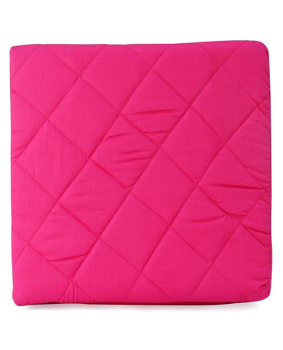 Babyhug Cotton Maternity Wedge Pillow With Quilted Cover - Pink| Soft yet Firm| Breathable Fabric| Removable & Washable Outer Cover| Quilted Cotton Fabric| Sleep & Back Support| Relieves Back Pain| Ideal for Pregnant Women| Facilitates Peaceful Sleep