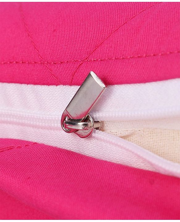 Babyhug Cotton Maternity Wedge Pillow With Quilted Cover - Pink| Soft yet Firm| Breathable Fabric| Removable & Washable Outer Cover| Quilted Cotton Fabric| Sleep & Back Support| Relieves Back Pain| Ideal for Pregnant Women| Facilitates Peaceful Sleep