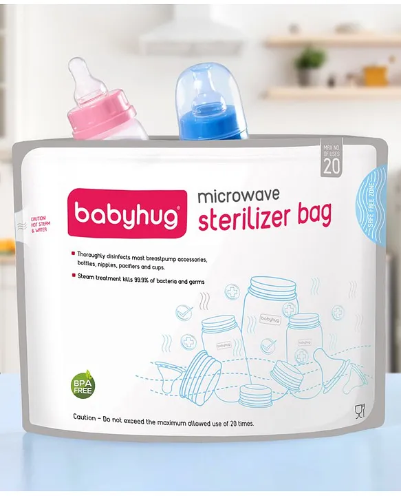 Babyhug Microwave Steam Sterilizer Bag 10 Pieces Online in India