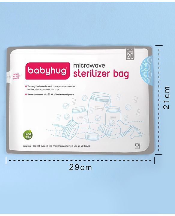 Babyhug Microwave Steam Sterilizer Bag - 10 Pieces