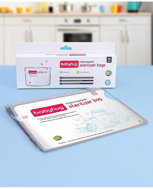 Babyhug Microwave Steam Sterilizer Bag - 10 Pieces