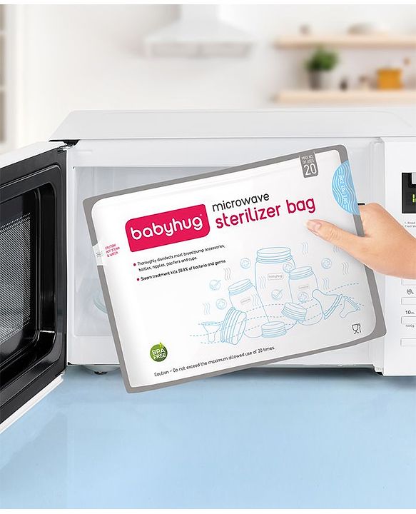 Babyhug Microwave Steam Sterilizer Bag - 10 Pieces