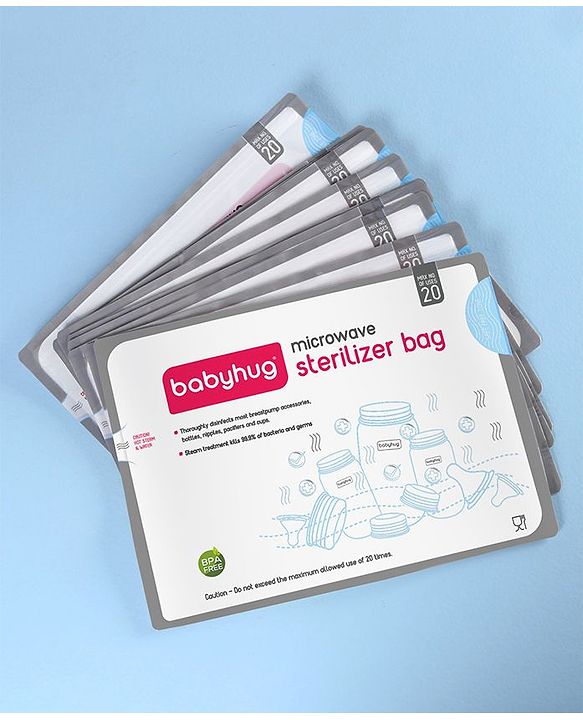 Babyhug Microwave Steam Sterilizer Bag - 10 Pieces