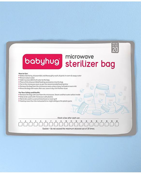 Babyhug Microwave Steam Sterilizer Bag - 10 Pieces