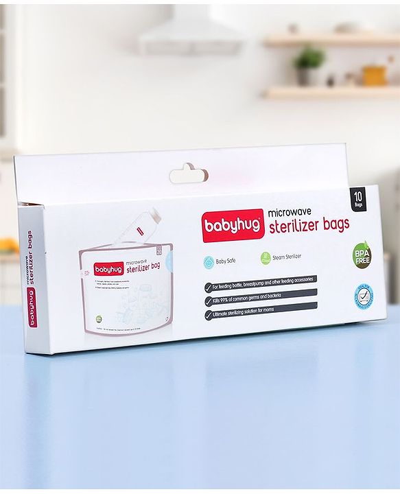 Babyhug Microwave Steam Sterilizer Bag - 10 Pieces