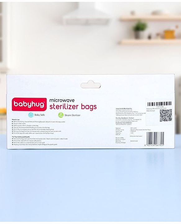 Babyhug Microwave Steam Sterilizer Bag - 10 Pieces
