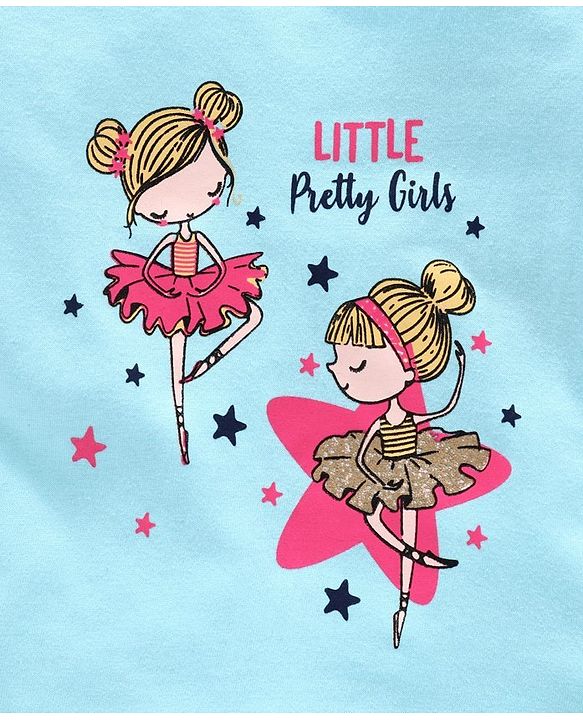 Babyhug Full Sleeves Tee Graphic Print - Light Blue
