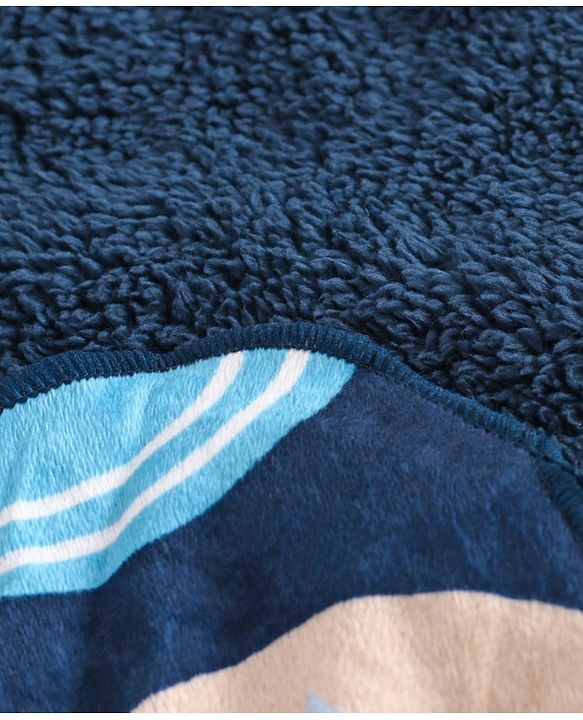 Babyhug Sherin & Poly Wool All Season Blanket Vehicle Design - Blue (Blanket's Fur Color May Vary)