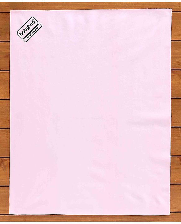 Babyhug Smart Dry Bed Protector Sheet Pack of 2 Small- Green and Pink