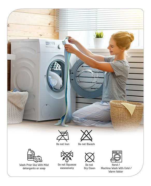 Babyhug Smart Dry Bed Protector Sheet Pack of 2 Extra Large - Blue Green