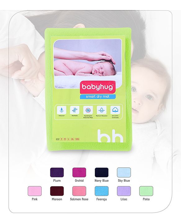 Babyhug Smart Dry Bed Protector Sheet Pack of 2 Extra Large - Blue Green