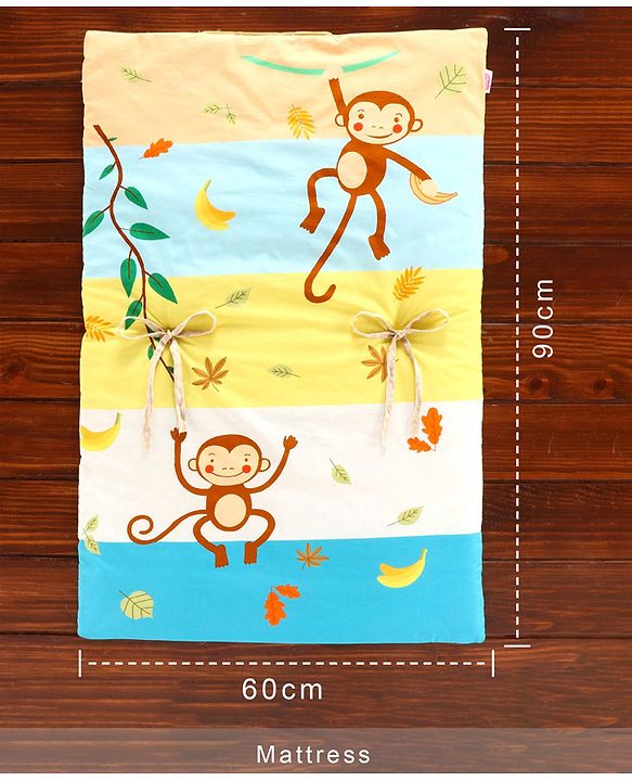 Babyhug 100% Cotton Gadda Set Monkey Theme - Multicolor