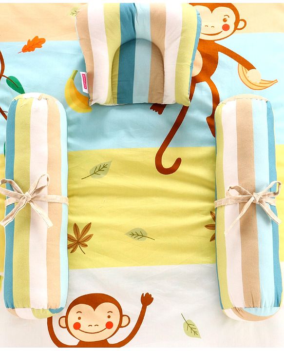 Babyhug 100% Cotton Gadda Set Monkey Theme - Multicolor