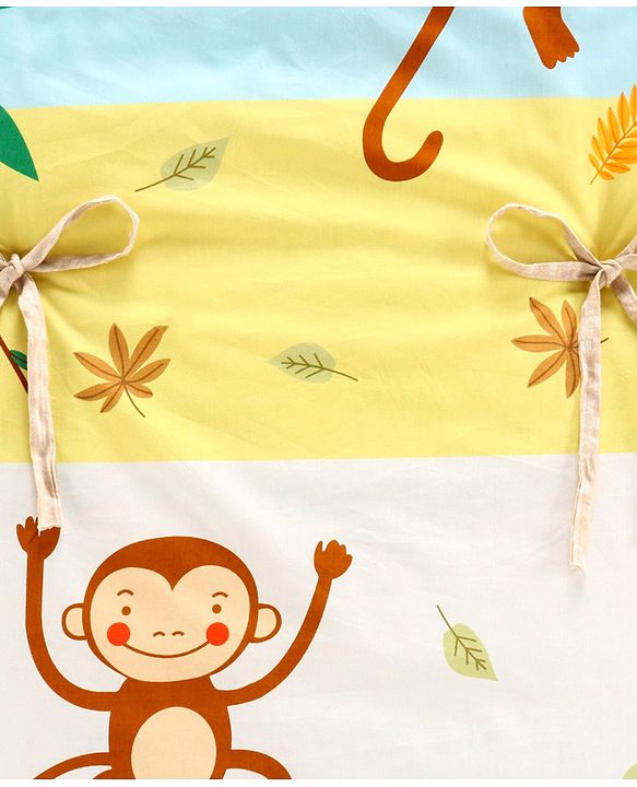 Babyhug 100% Cotton Gadda Set Monkey Theme - Multicolor