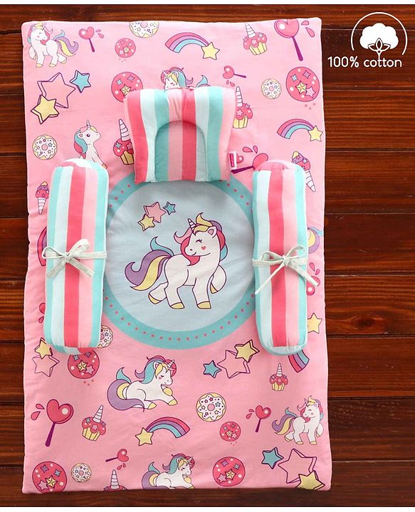 Babyhug 100% Cotton Gadda Set Unicorn Theme - Multicolor