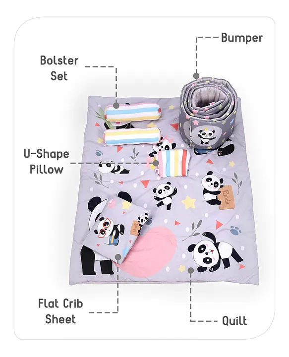 Panda baby crib set hotsell
