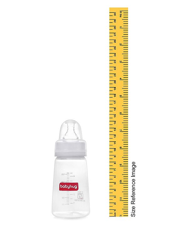 Babyhug Narrow Neck Feeding Bottle Pack of 2 Blue White - 125 ml Each