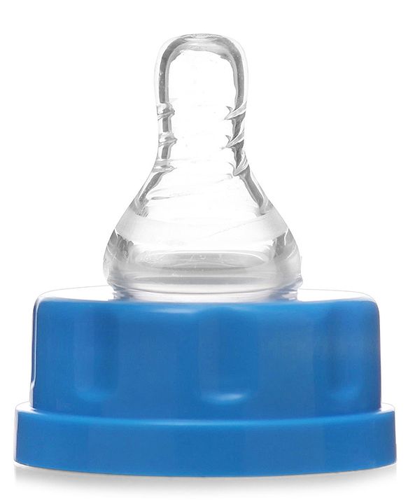 Babyhug Narrow Neck Feeding Bottle Pack of 2 Blue White - 125 ml Each