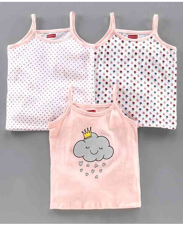 Babyhug 100% Cotton Slips Pack of 3 - Pink