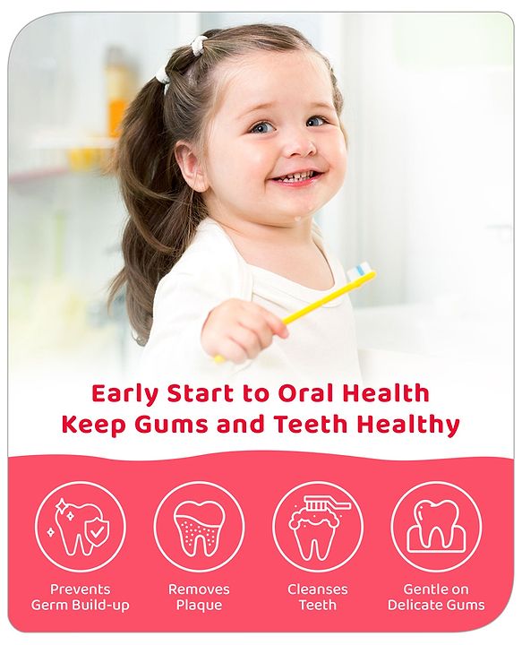 Babyhug Strawberry Flavoured Toothpaste for Ages 6 Months+ |100% Natural Ingredients Fluoride Free No SLS/SLES - 50 g