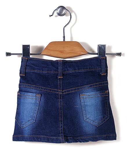 Babyhug Denim Skirt - Dark Blue