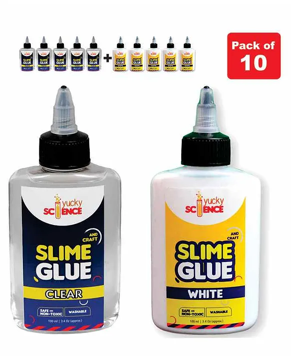 Yucky Science Slime & Craft Clear Glue Set of 3 Bottles 100 ml