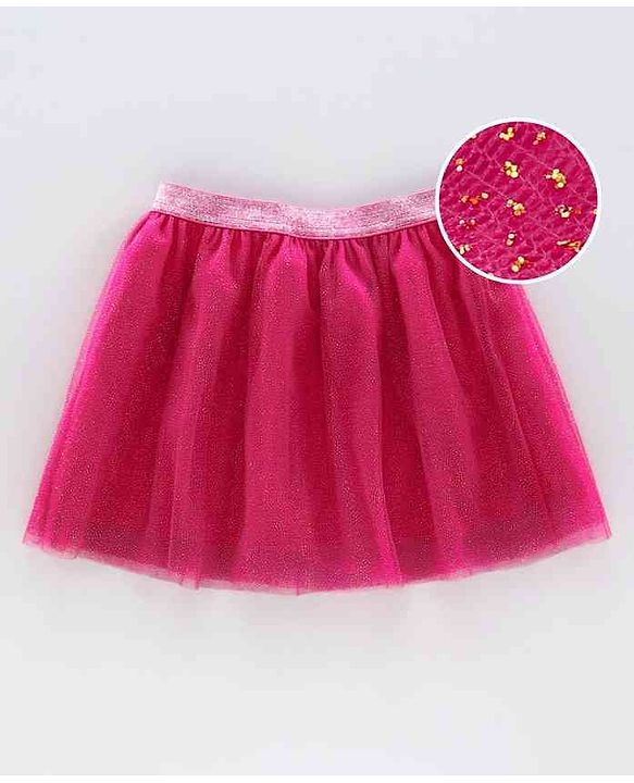 Pine Kids Knee Length Biowash Skirt - Red