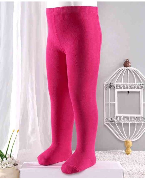 Cute Walk by Babyhug Anti-bacterial Footed Tights - Dark Pink