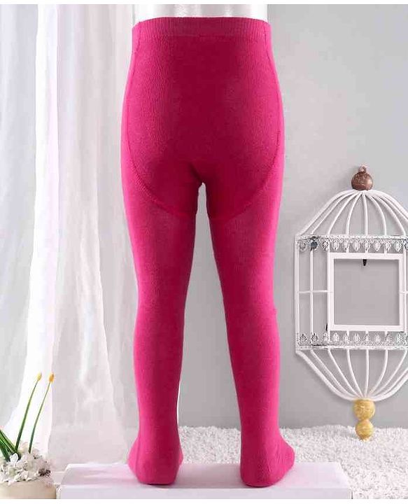 Cute Walk by Babyhug Anti-bacterial Footed Tights - Dark Pink