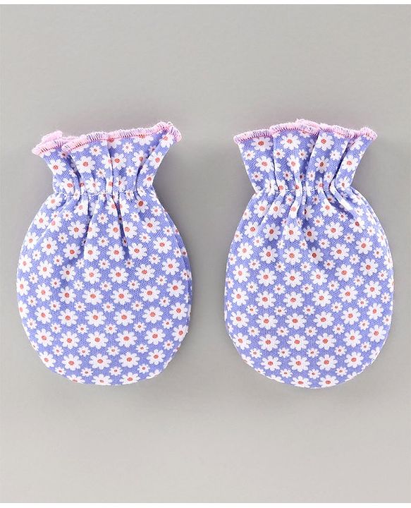 Babyhug Cotton Mittens Solid And Dots Print Pack of 3 - Multicolor